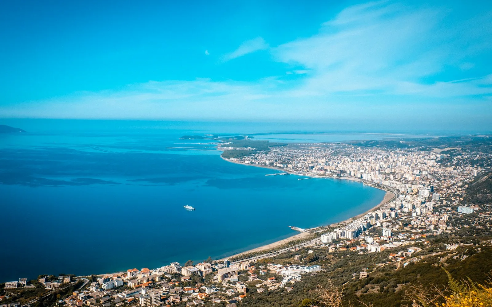 The Vlorë coastline